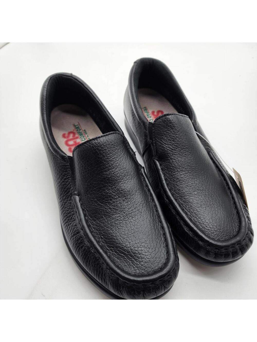 New Sas Black 6.5 SAS Side Gore Slip On Comfort Loafer